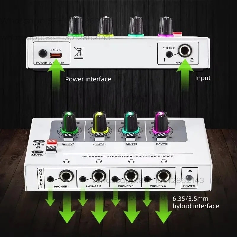 

New 1pcs URX PH400 high-quality 4-8 channel stereo headphone amplifier New 1pcs 2025