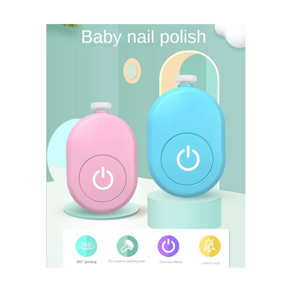 Elektrischer Nagels ch neider Kid Nagellack-Werkzeugs atz einfach zu trimmen Nagel knipser für Neugeborene blau