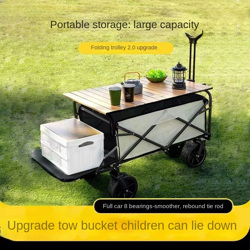 Outdoor Camper Table Picnic Gathering Trailer Foldable Portable Stall Camping