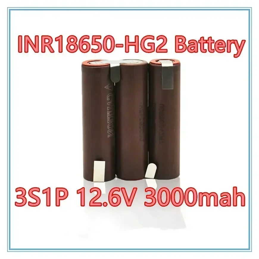 3s 10,8 v 12,6 v 18v 3000 hg2 6000mah mah Lithium batterie 30a Löt streifen für Schrauben dreher batterie shurika anpassen