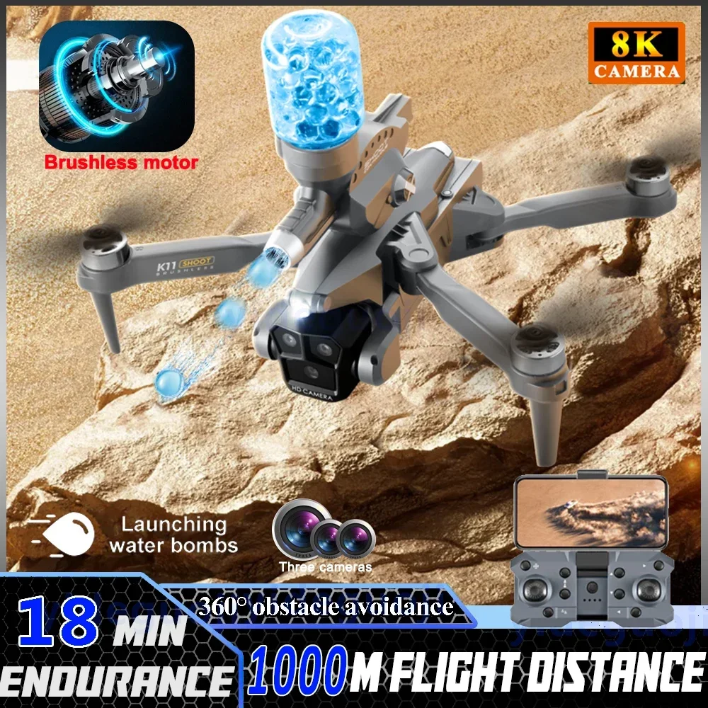 K11 Max /K10 MAX Drone 8K Three HD Cameras Aerial Photography Aircraft Obstacle Avoidance Foldable Quadcopter GPS Drone