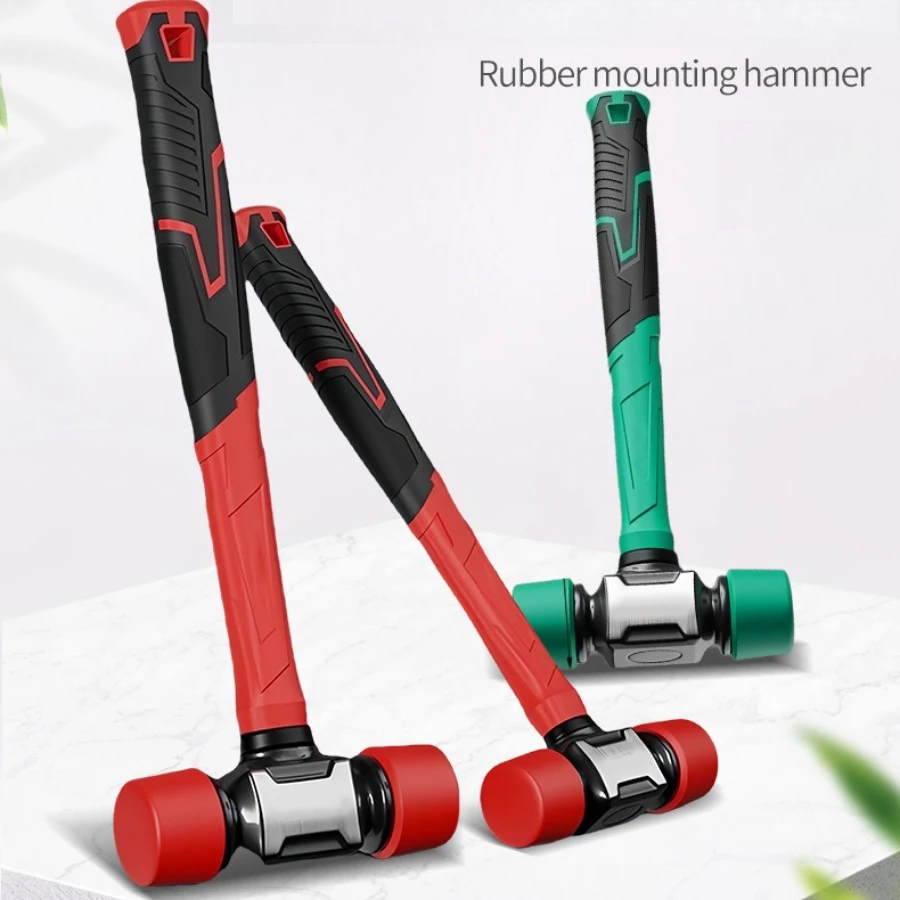 27/36mm Rubber Hammer Multifunctional High Resilience Rubber Hammer Anti-vibration Nonslip Professional Work Tool For Floor Tile