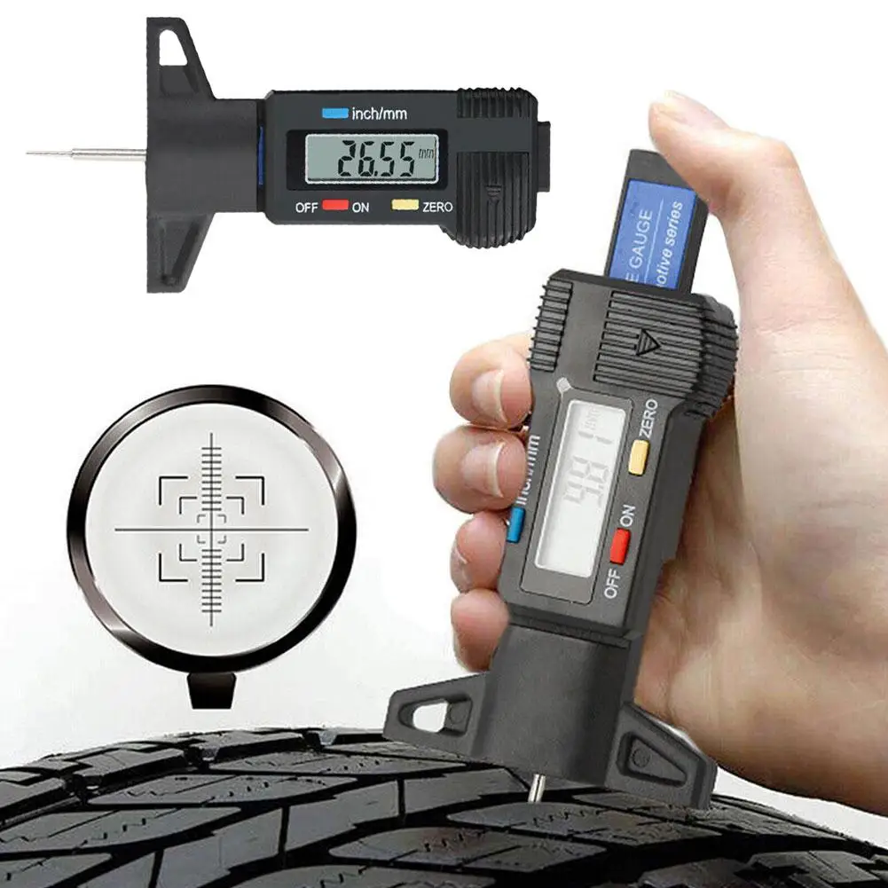 

Car Tire Digital Tire Tread Depth Tester Gauge Meter Measurer For Motorcycle Trucks Diy Electronics X4p4