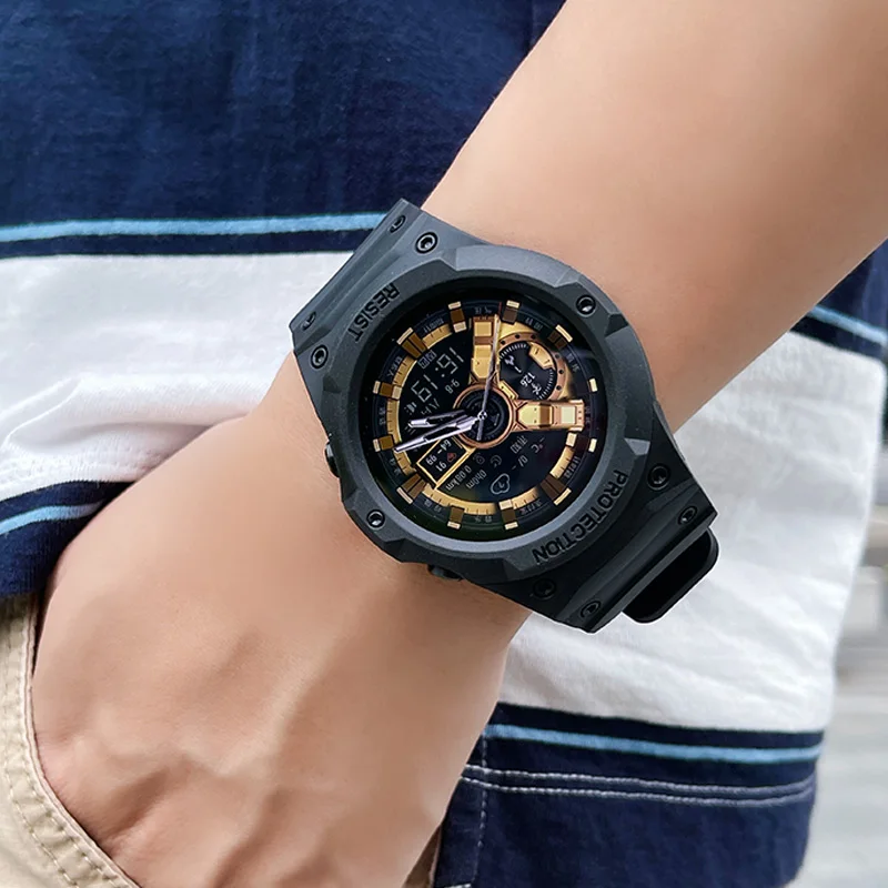 

Rugged TPU Silicone Band for Samsung Galaxy Watch 8 7 6 5 4 FE 44mm 40mm Watchband Integral Strap + Protective Case Bumper