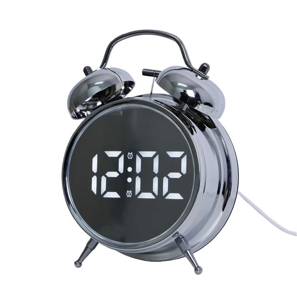Digital Alarm Clock Extra Loud for Heavy Sleepers Twin Bells Desk Clock with Backlight and Energy Saving Function