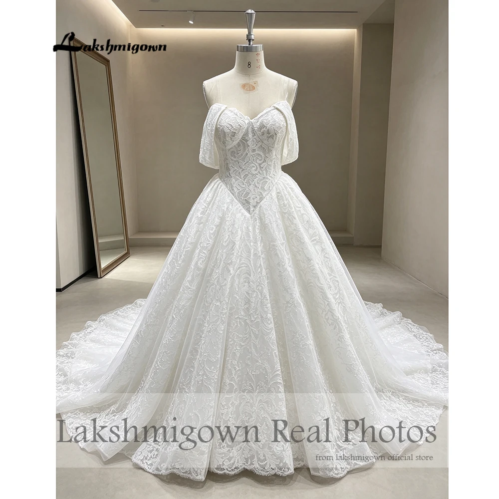 Lakshmigown Blumen-Spitze Luxus-Ballkleid Hochzeitskleider für Frauen 2027 Echte Fotos Korsett-Brautkleid Maßanfertigung – Detail 7