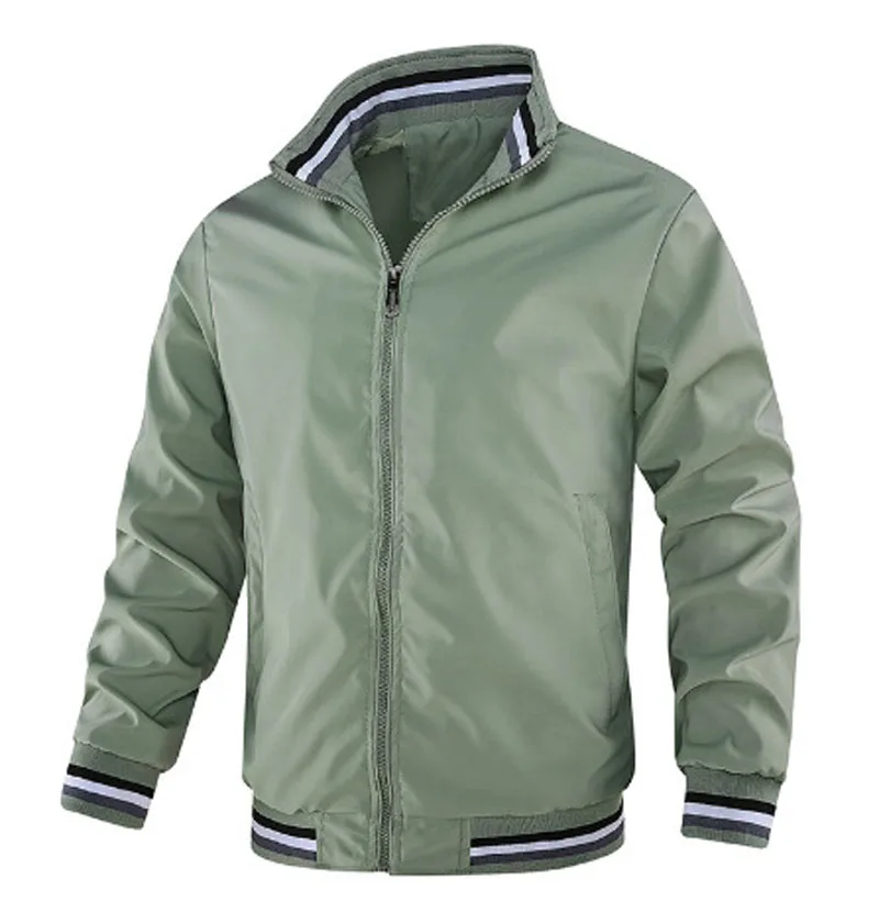 

Men's Stand Collar Jackets Spring Autumn Casual Zipper Sports Outwear Windbreaker Coat for Men Waterproof Jacket MY1019