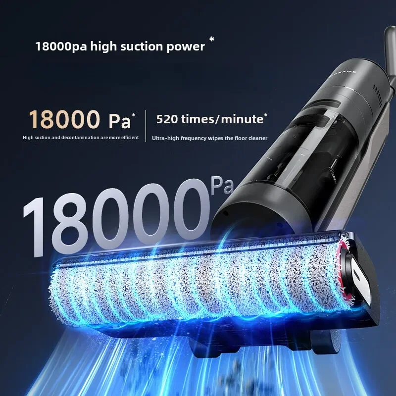 Original Draeme W8 Plus Hair Wrapping Smart Home Floor Scrubber with Hot Water and High Suction Floor Scrubber, Vacuum Cleaner