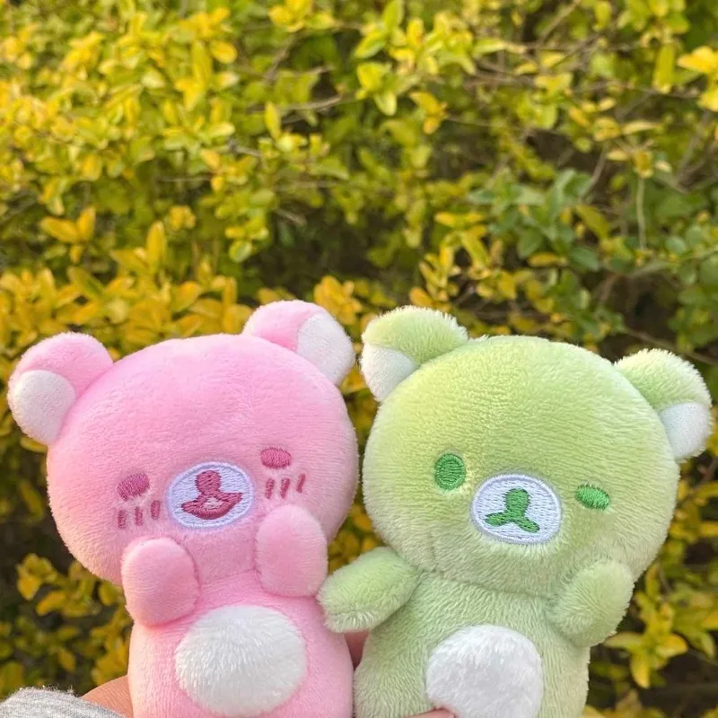 صغيرة سبعة ألوان اليد اليشم سلسلة الأزرق الوردي الأرجواني الأخضر Rilakkuma دمية قلادة لطيف الكرتون أفخم دمية المفاتيح الديكور هدية