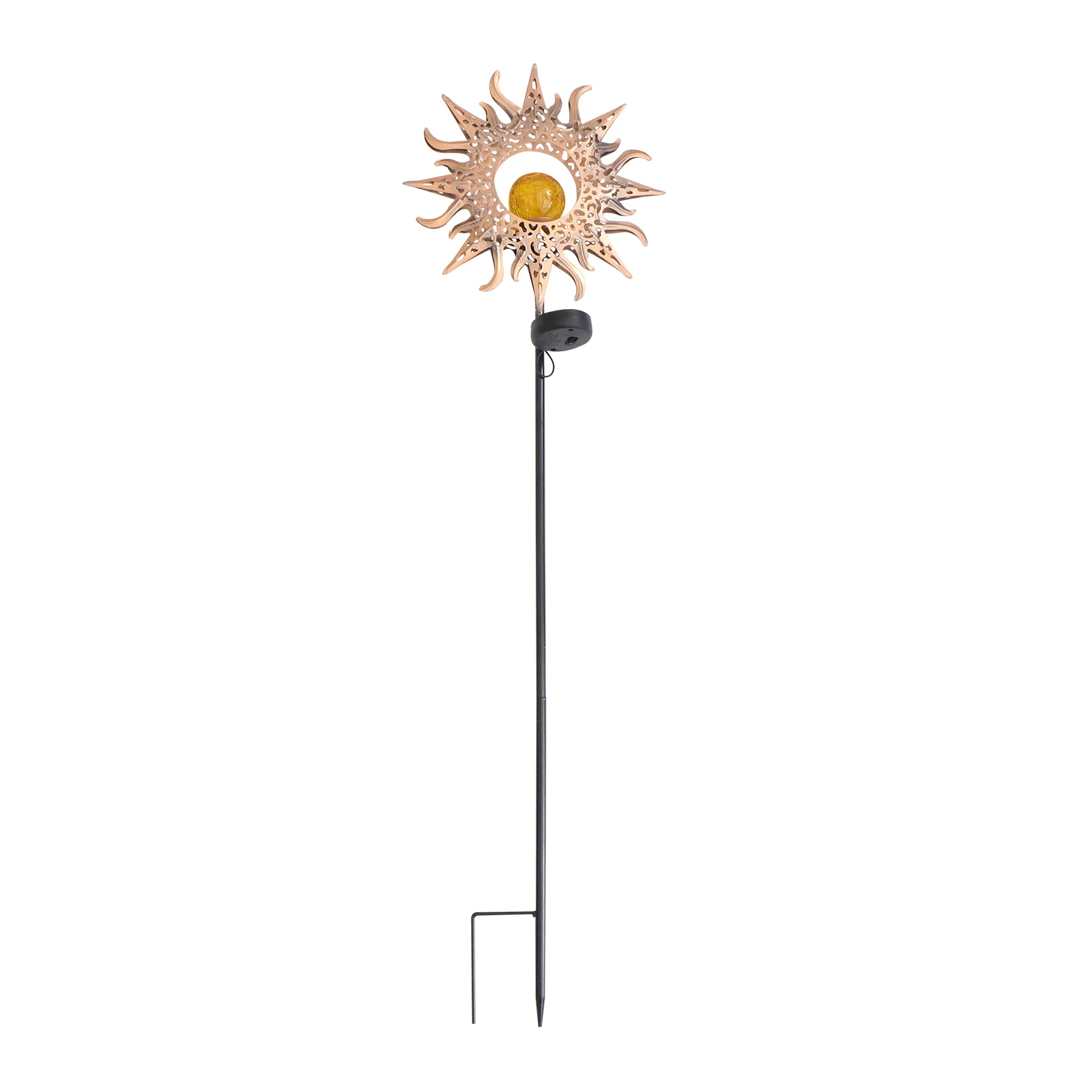 

Solar Lawn Light Iron Art Flame Projection Lamp Garden Decorative Stake Night Mood Lighting Outdoor Yard Porch Balcony Romantic