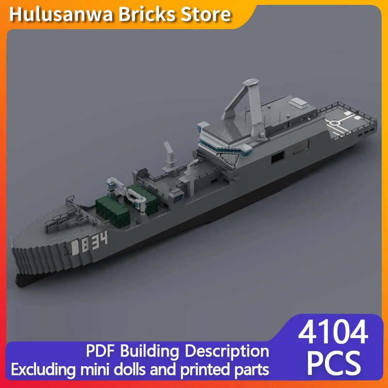 

Военная боевая поддержка, модель корабля MOC, строительные кирпичи, военное оборудование, модульные технологии, подарки, праздник, сборка, детский игрушечный костюм