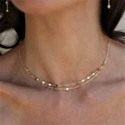 14K Gold Filled Stacking Chain Choker Necklace Dainty Gold Chain Necklace Tarnish Resistant Jewelry Boho Necklace for Women