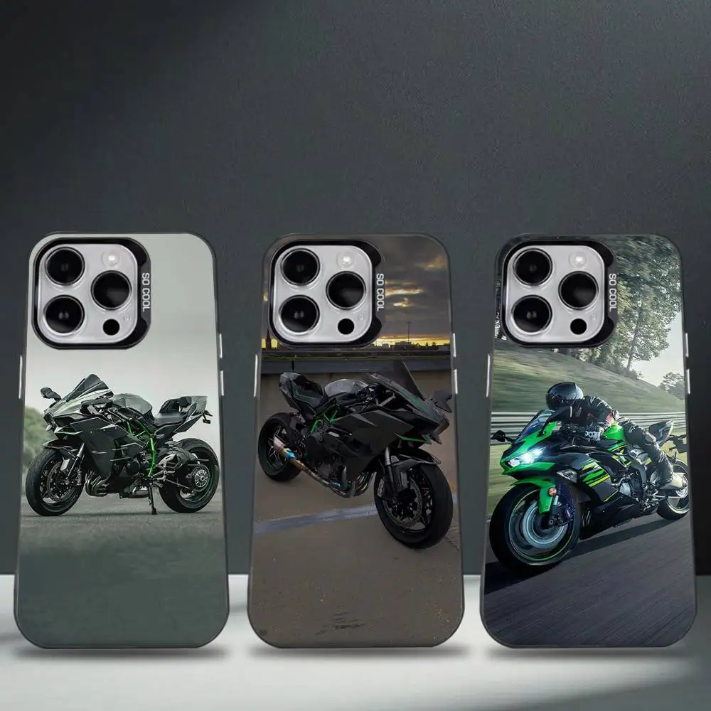 

M-Motorcycles N-Ninja H2R Phone Case For iPhone 16,15,14,13,12,11,8,7,Pro,Max,Plus,Mini,XS,SE Anti Fall Black Matte Hard