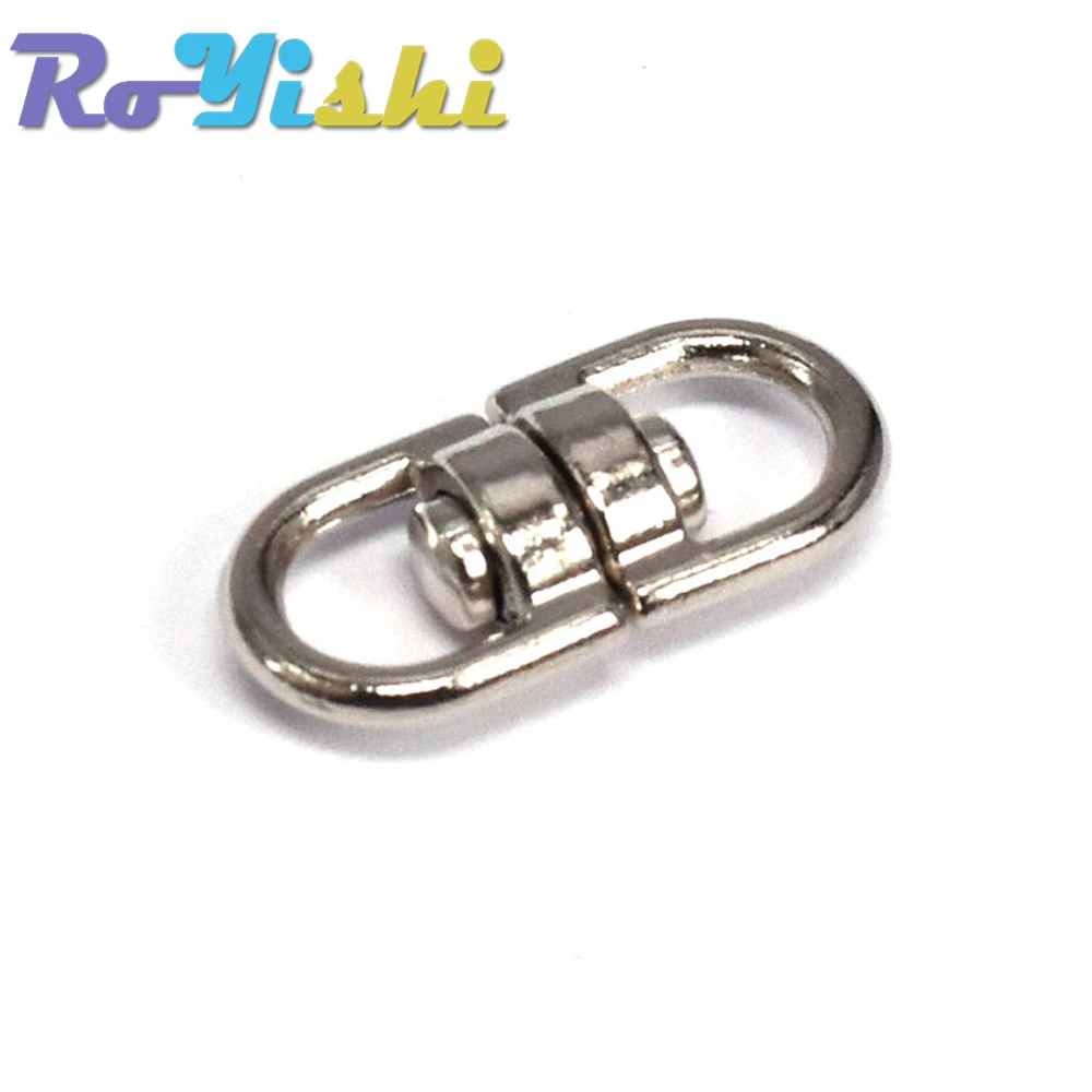 10 Pcs/Pack Silver Metal Swivel Hook Clasp Key Chains Keyrings Connectors For Lanyards Paracord Handbag Bag Parts