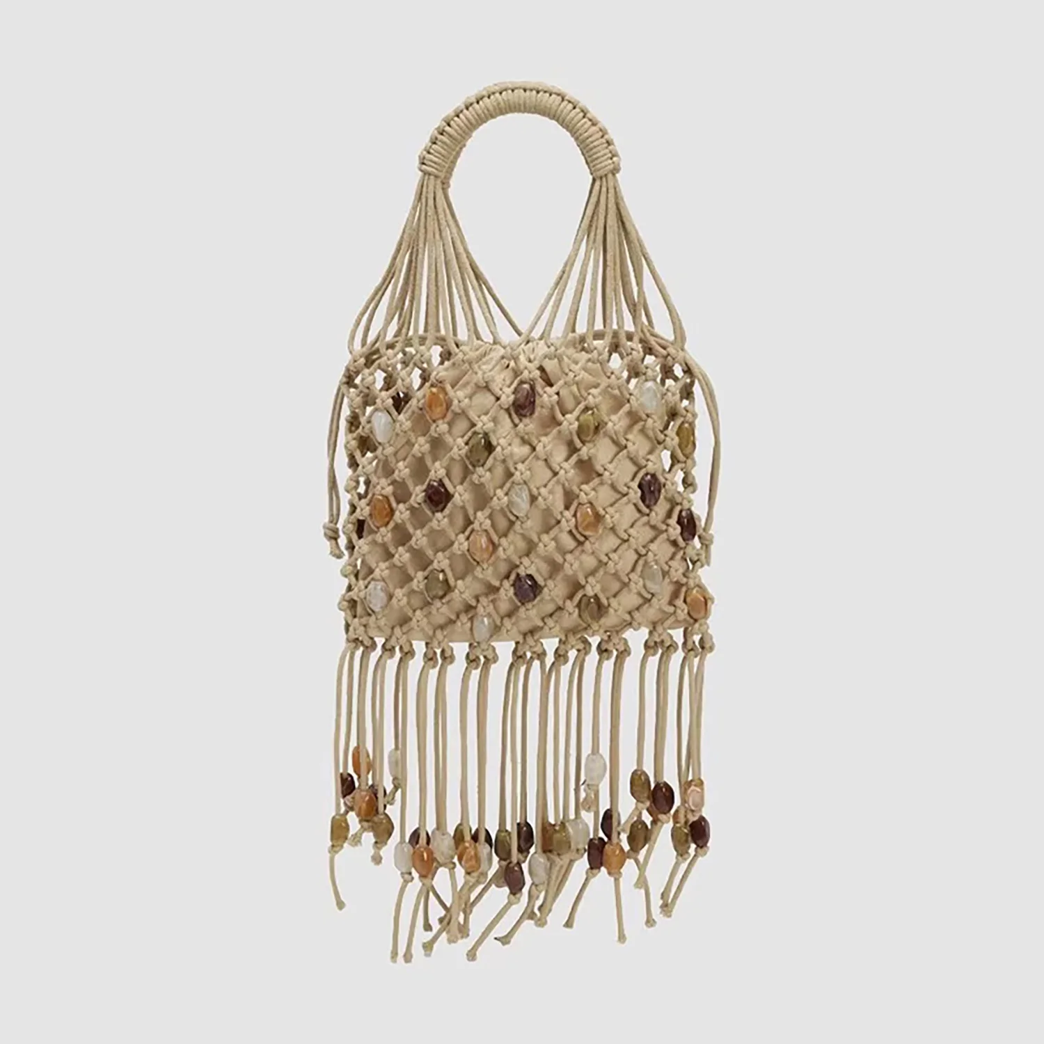 

Вязаные бусины, женская сумка, полые модные женские сумки на плечо, новинка 2025 года, хит продаж, универсальная сумка-тоут