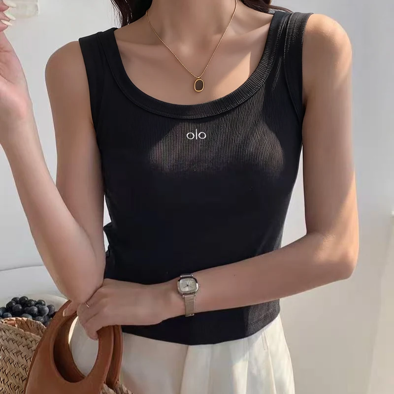 2025 العلامة التجارية الجديدة للمرأة المد الخفيفة الفاخرة جولة الرقبة أكمام أسفل حبال الراحة - مدفوعة للسفر والرياضة، سترة علوية ضيقة