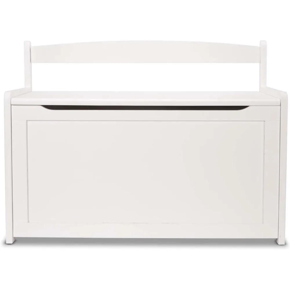 Wooden Toy Chest - White Furniture for Playroom - Kids Toy Box, Wooden Storage Organizer, Children's Furniture