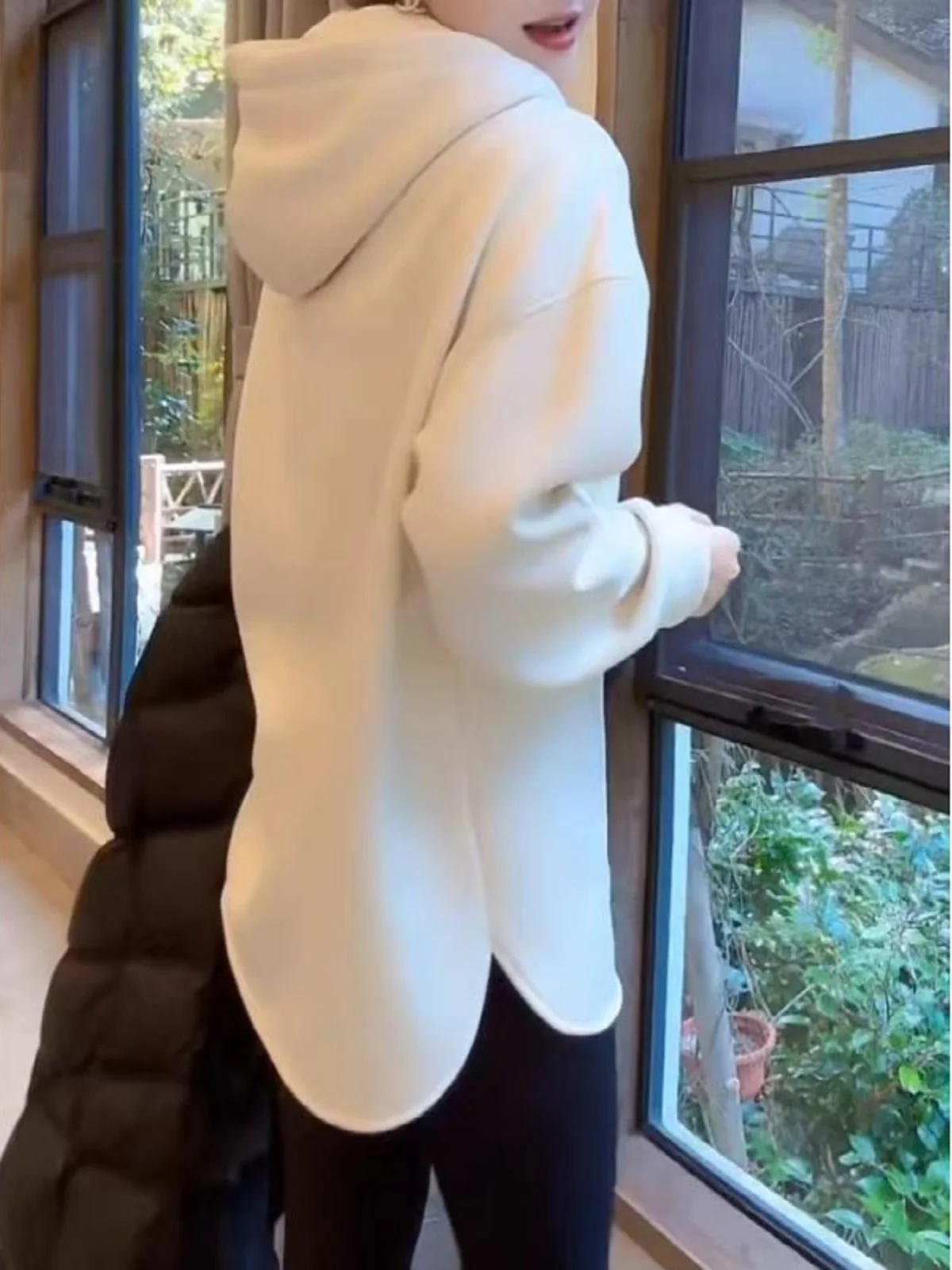 Leuke hoodies met capuchon Dames Tops Lady Turn-Down Cleanfit Fashions Boog Hoedloos Blok Dames Veters Vakantie Dameskleding Geblokkeerd