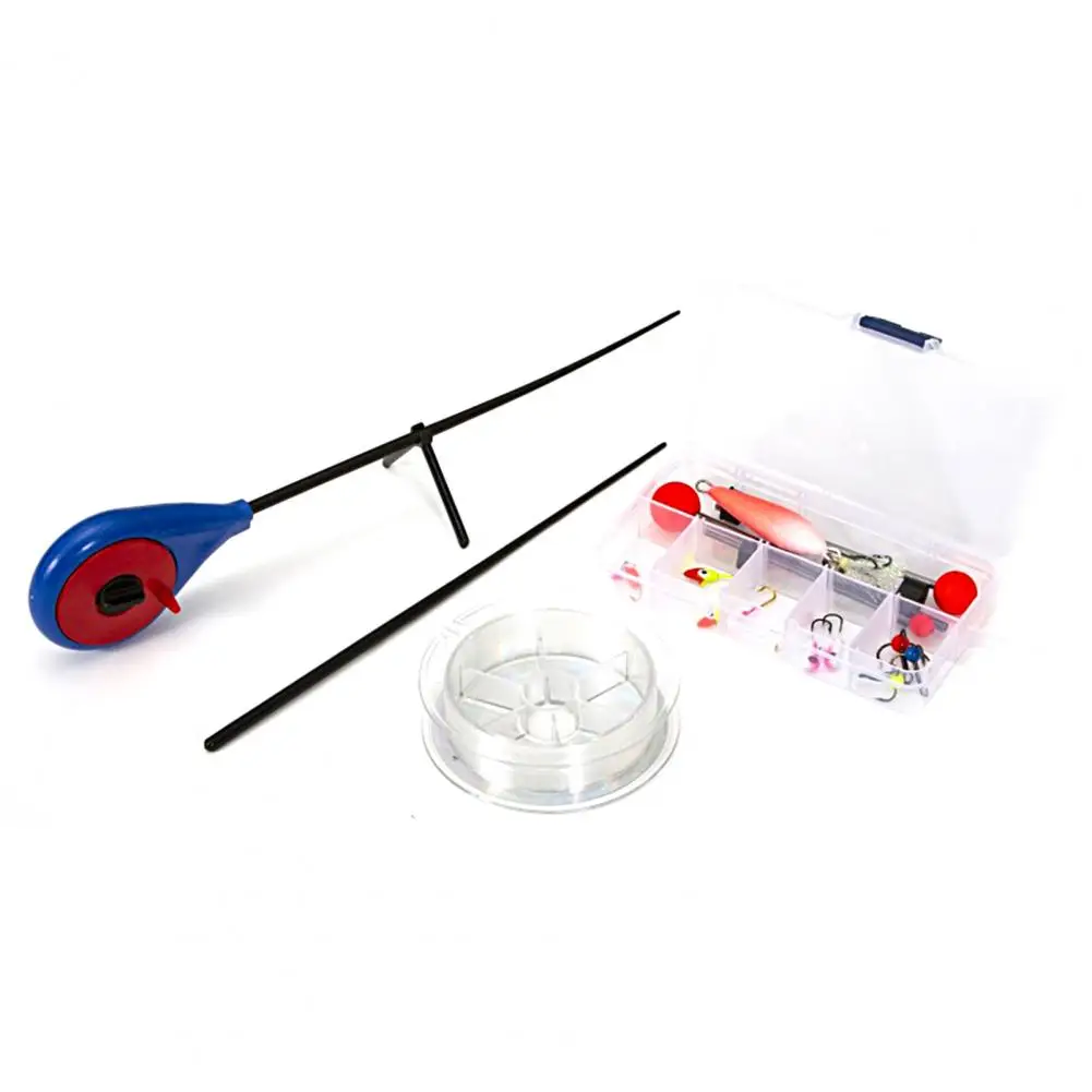 Ice Fishing Rod 1 Set Helpful Easy Installation Mini  Water Ice Fishing Rod Hook Set for Fisher