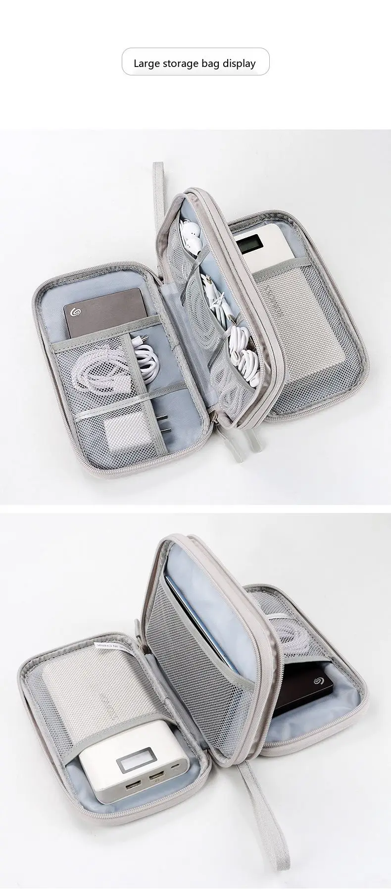 Kabel-Organizer-Tasche Reise-Digitalzubehör-Aufbewahrungstasche für Telefon-USB-Ladegerät – Detail 20