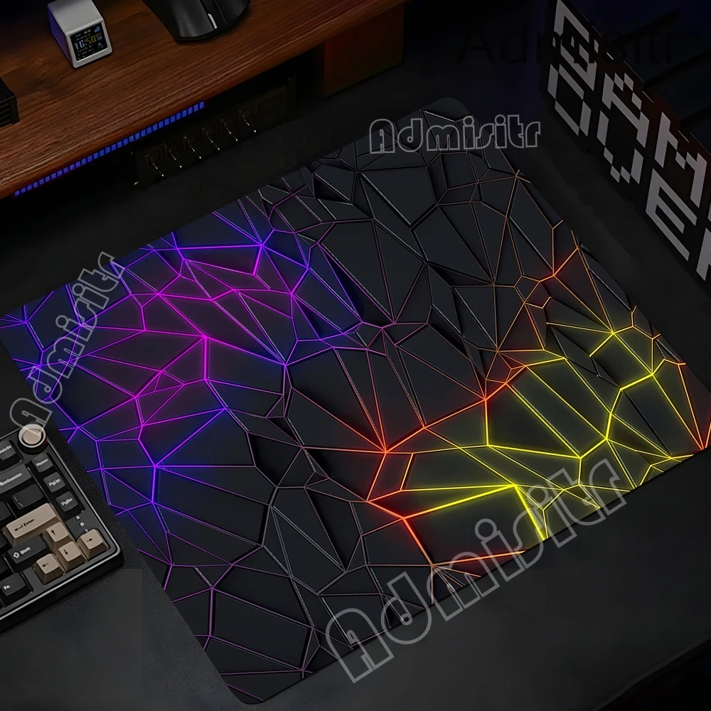 Pc Keyboard Desk Mat Small Geometric Mouse Pad 40x45cm Hexagon Gamer Cushion Honeycomb Mousepad Rubber Deskmat Art Design Rug