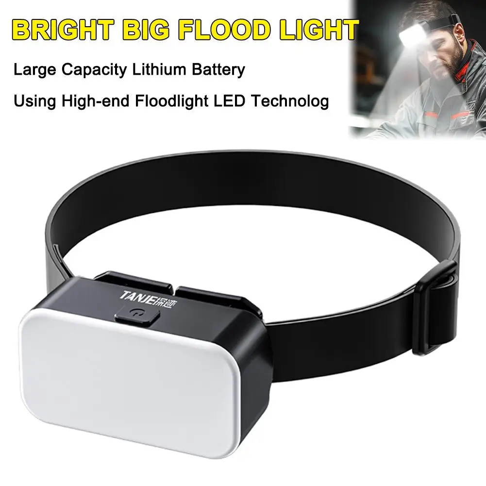 Floodlight LED ไฟหน้า USB แบบชาร์จไฟได้ COB LED ไฟหน้าฉุกเฉิน EDC ไฟฉายตกปลาไฟฉายทํางาน Night O0K6