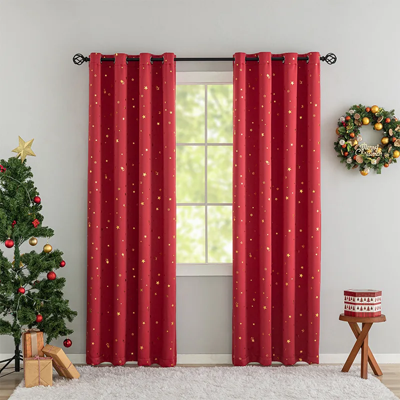 

Modern Home Blackout Curtains For Living Dining Room Bedroom Star Printed Window Curtain Customizable Home Interior Drapes