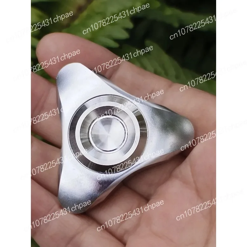 Stainless steel small triangular fidget spinner spiral EDC