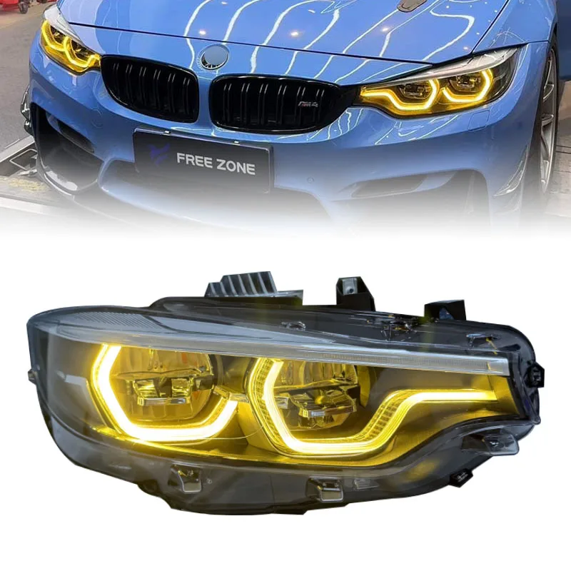 

J ONE BMW 4 серии F32 F82 Двухцветная фара в сборе 13-20 Новый желто-белый светодиодный дневный ходовой фонарь в сборе