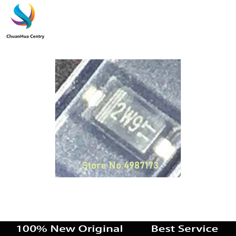 100ชิ้น/ล็อต BZT52B5V6 2W9 2W8 BZT52B5V1 SOD123ใหม่และของแท้มีในสต็อก