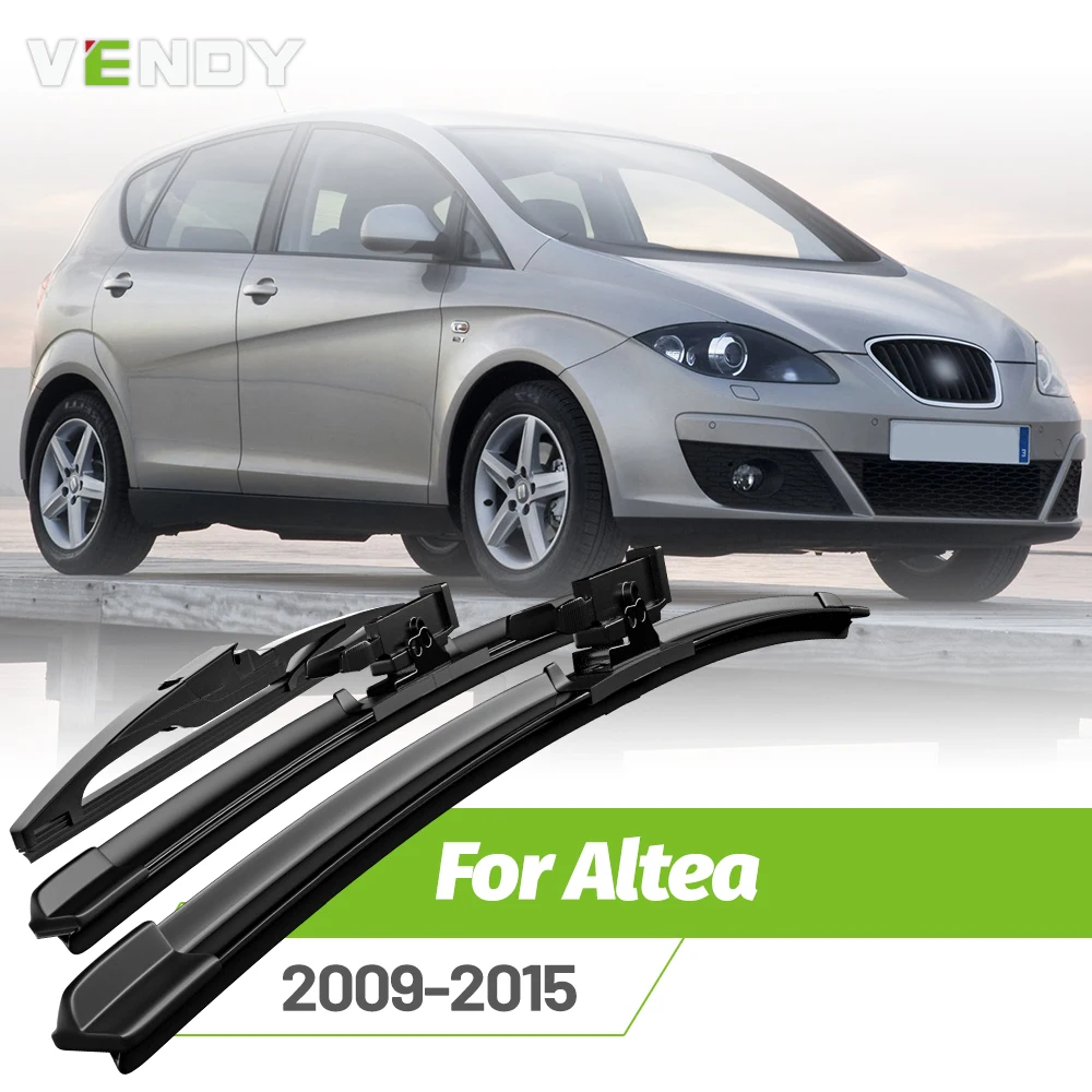 

Front & Rear Wiper Blades Set For Seat Altea 2009-2015 Windshield Windscreen Window Rain Brushes 26"+26"+13"