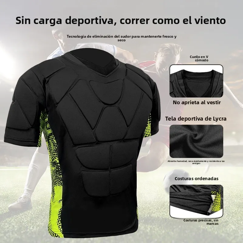 Sport Shirt Protection Short Sleeve Football Goalkeeper Training Guard Chest Ice Hockey Uniform without Brand Registered Trad...