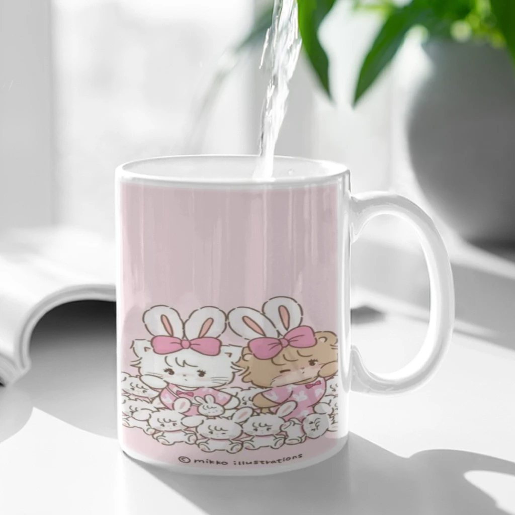 

M-Mikko Illustration Coffee Mug 11oz Fun Ceramic Coffee Tea Cocoa Cup Handle Tea Drink Cup