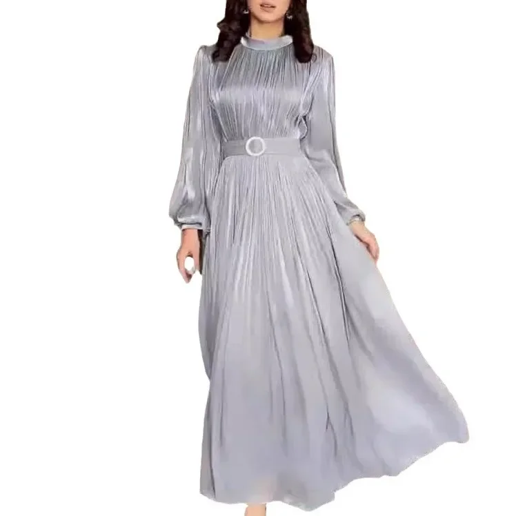 Eid Muslim Women Dress Sashes Vestidos Abaya Dubai Saudi Arabic Morocco Party Jalabiya Ramadan Modest Islam Abayas Dresses