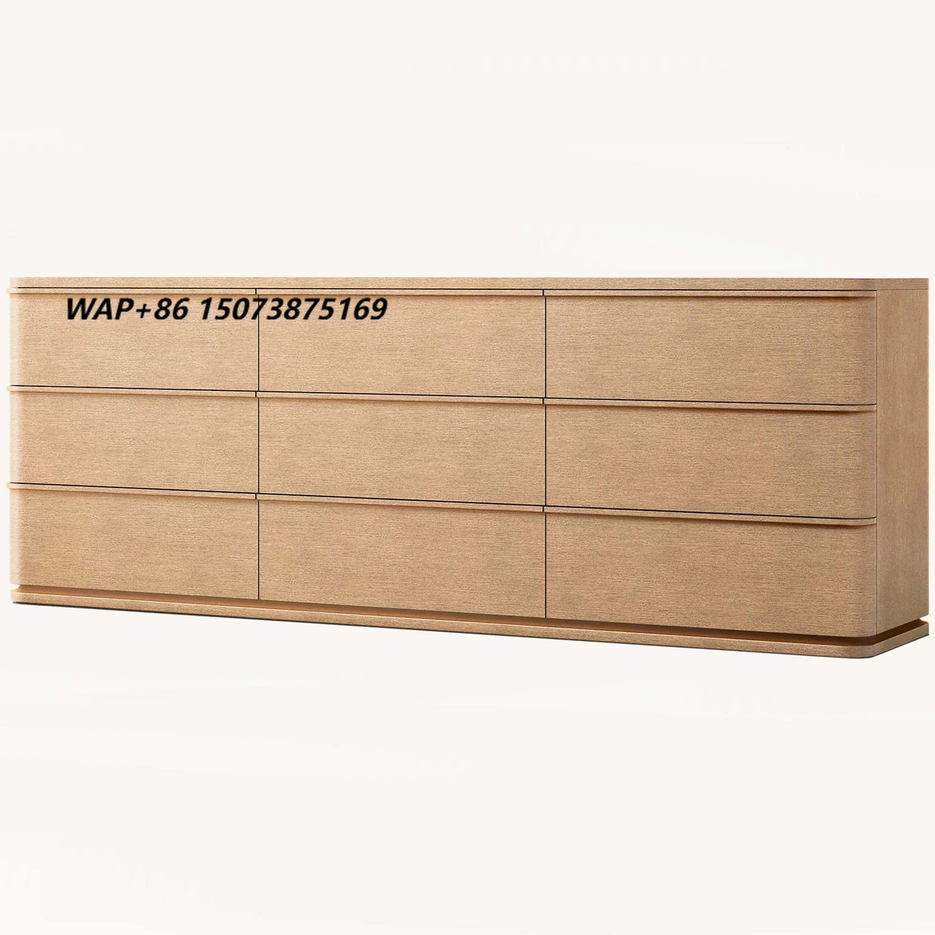 Modern high-end design dresser solid oak indoor furniture cabinet soft close 9 dresser