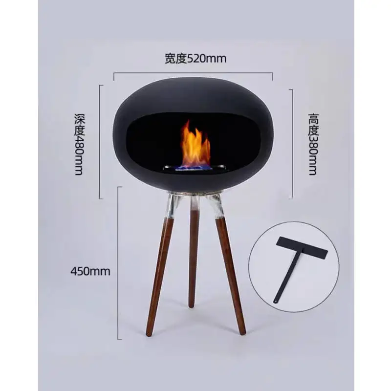Stainless Steel Insert Indoor Fireplace Remote Control for Villa Living Room Modern Manual Mini Table Bio-Ethanol Burner 304#