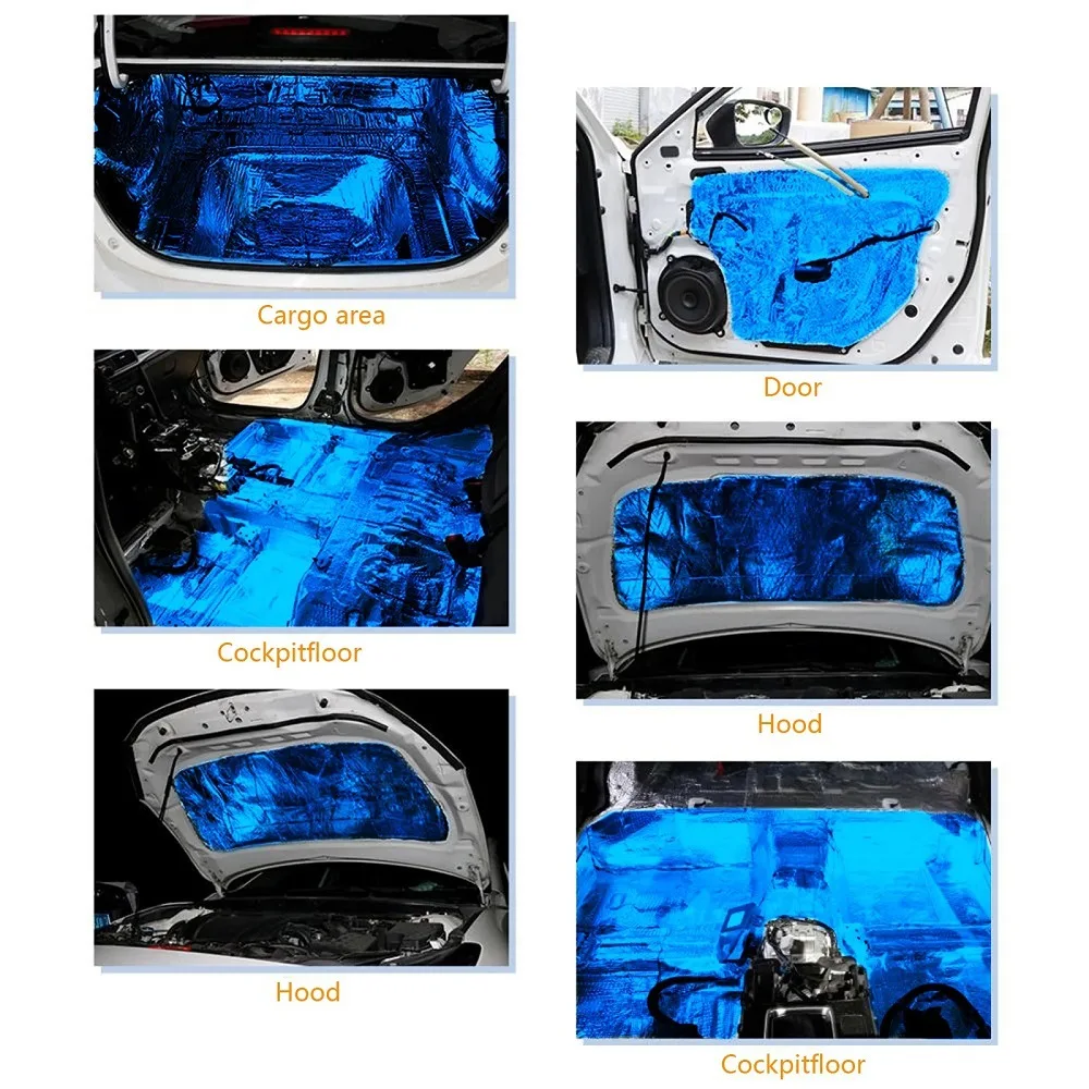 Automotive Thermal and Acoustic Insulation Foam Aluminum Foil Self-Adhesive Thermal and Acoustic Insulation Pads Automotive Hood - view 5
