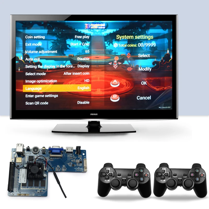 2023 Newest Arcade Games Gamepad Set Pandora Box 3D 23000 in 1 WiFi S812L PCB Board HD VGA Output DIY Motherboard