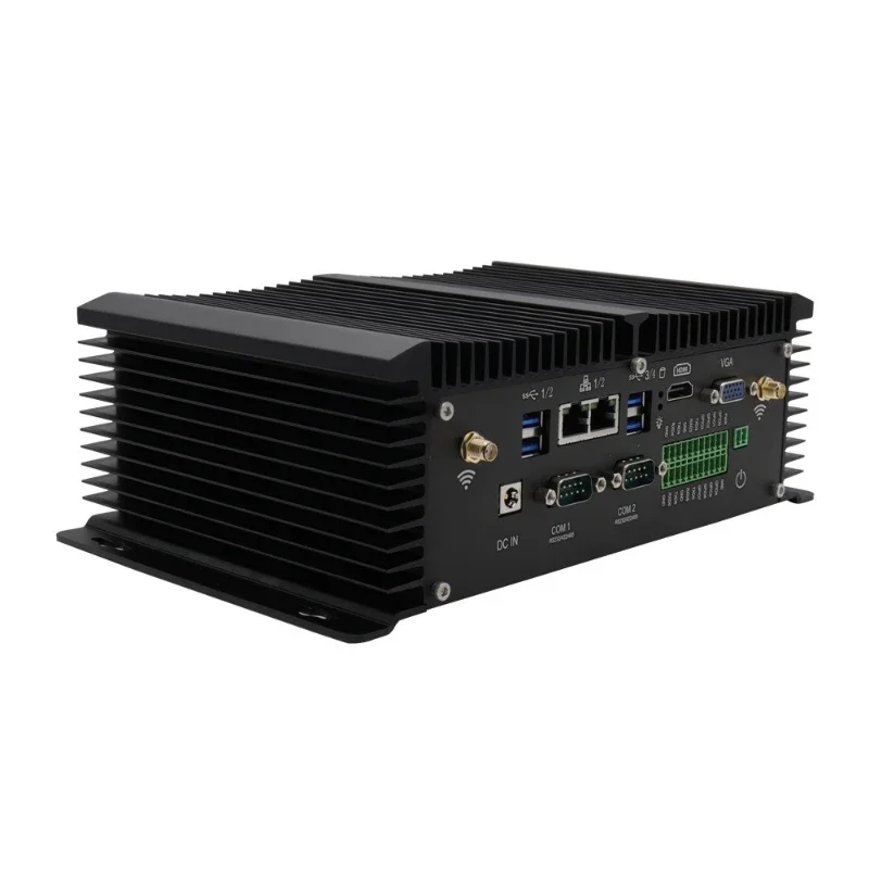 Dual network port fanless embedded, industrial computer