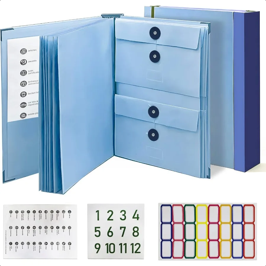 

Document OrganizerFolio Folders with Pockets File Organizer for Paper Important Documents Expanding File Folder for Office and