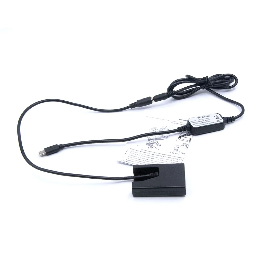 Vitesun USB نوع C محول الطاقة كابل الشاحن + EN-EL9 الدمية البطارية EP-5 لنيكون D40 D40X D60 D3000 D5000 كاميرا DSLR