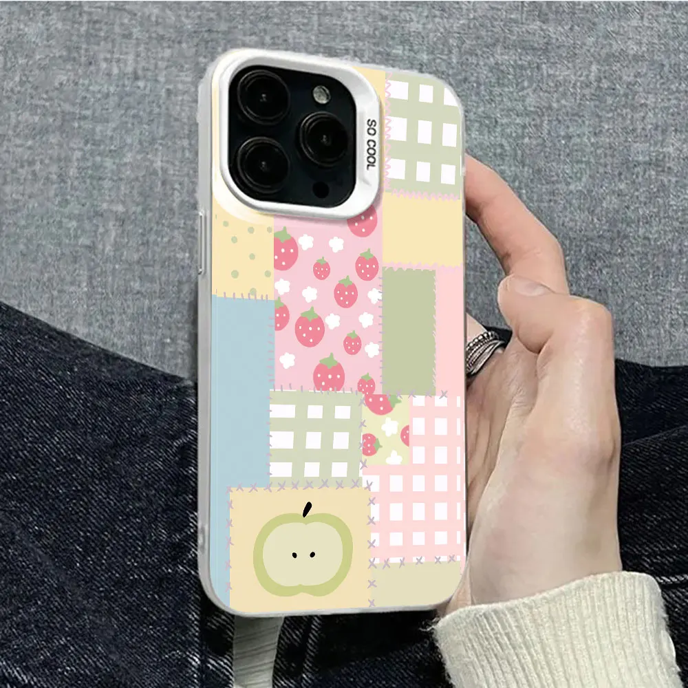Strawberry IMD PC Phone Case For Samsung Galaxy S26 S25 Ultra S24 S23 FE Plus A55 A56 A53 A54 A36 A35 A34 A15 Shockproof Cover
