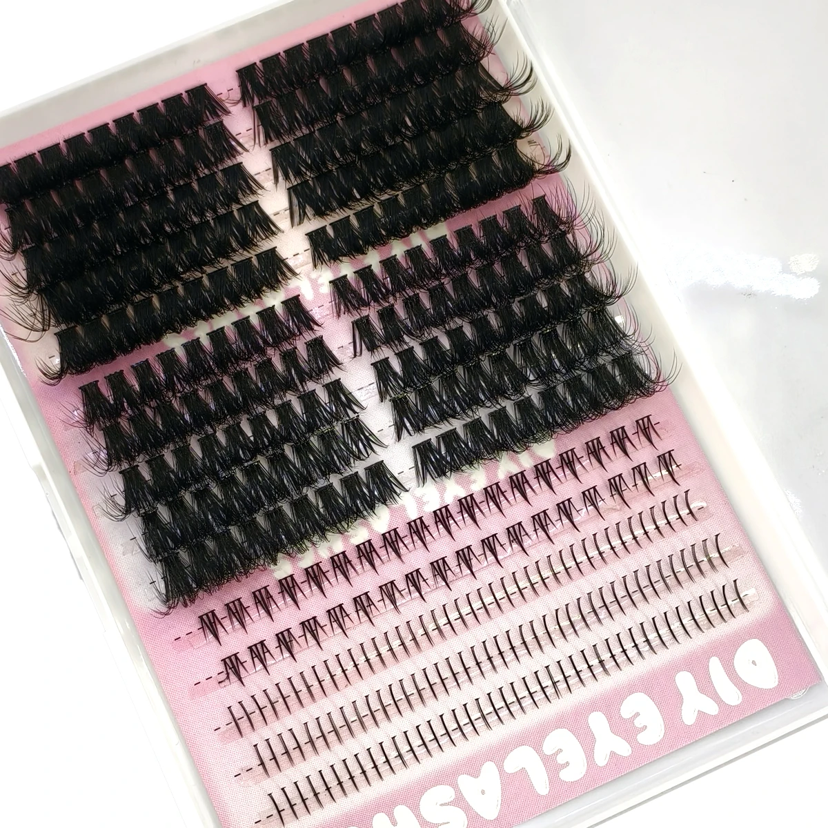 DIYLash مجموعات سميكة 200D300D حجم الرموش مجموعات جلدة لاش تمديد رمش الرموش الفردية الرموش السفلية #6