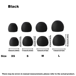HUAK 8Pcs Wired Earphone Noise Reduction Silicone Replacement Ear Plugs Soft Earbuds Cap in Ear Headphone Eartip L M S XS