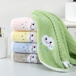 Children Towels Baby Bath Face Towel Cute Cartoon Cloud Hand Towel Soft Absorbent Coral Velvet Washcloth Kids Bathroom Products