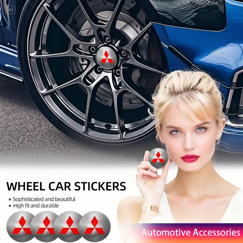 

4Pcs Car Styling Wheel Hub Center Caps Stickers Rim , for Mitsubishi Outlander, Pajero, Eclipse, ASX, Lancer, Space Star, Delica