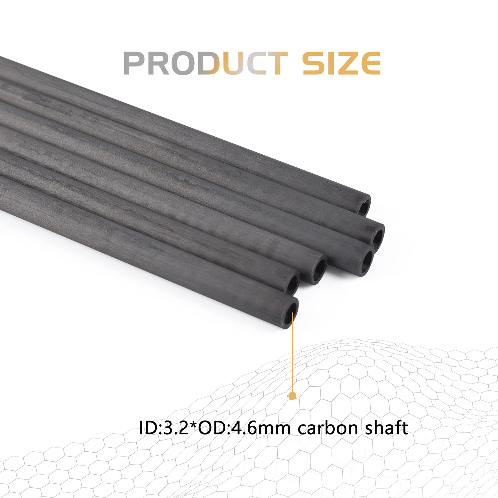 12pcs/lot 24inch-32inch 40T Spine 500-1000 Pure Carbon Arrow Shaft ID 3.2mm for Outdoor Sport Hunting Archery Arrows Shaft