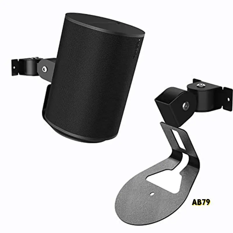 4X Wall Mount Bracket For Sonos Era 100, Wireless Speaker Space Saving Smart Home Metal Wall Stand Holder, Black