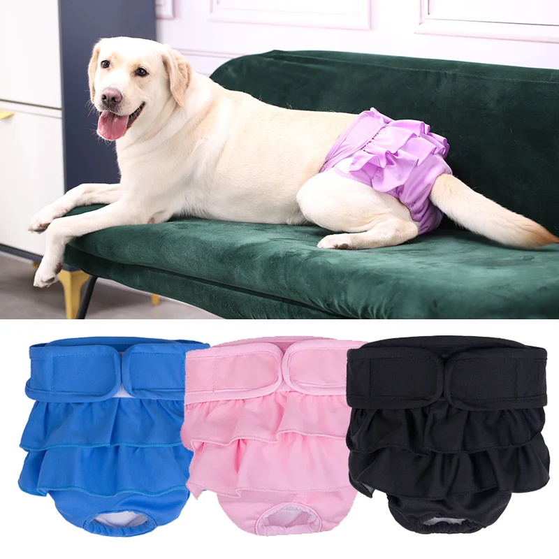 Reusable Female Pet Physiological Pants Washable Big Dog Sanitary Panties Diapers for Medium Large Dogs mascotas Supplies