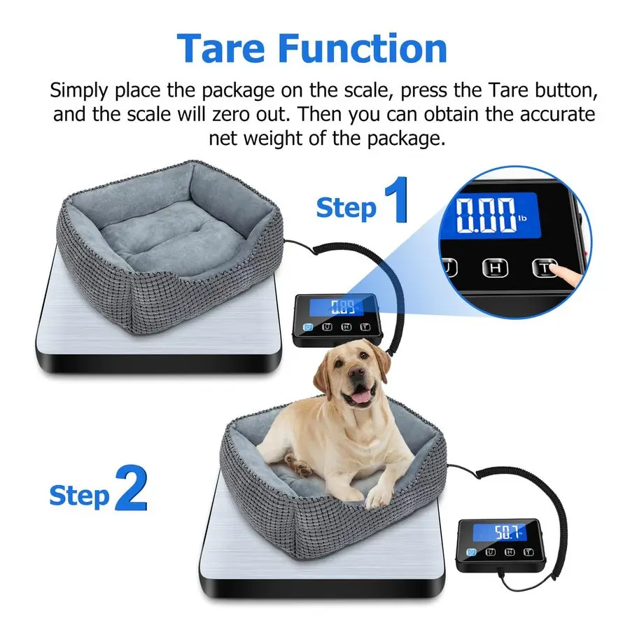 Scale, 440 lbs 0.35oz High Accurate Digital Postal Scale with Hold Tare Function, Shipping Scale for Small Business, Packages, L